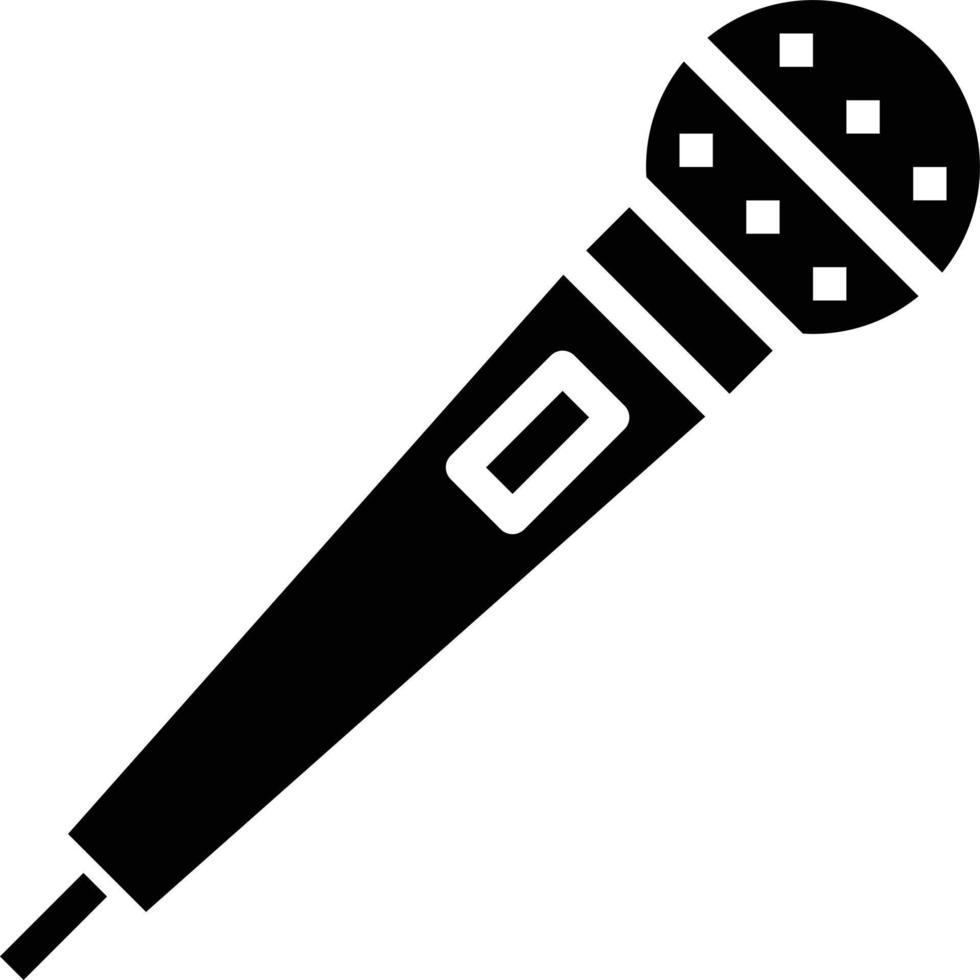 microphone communication electronics - solid icon vector