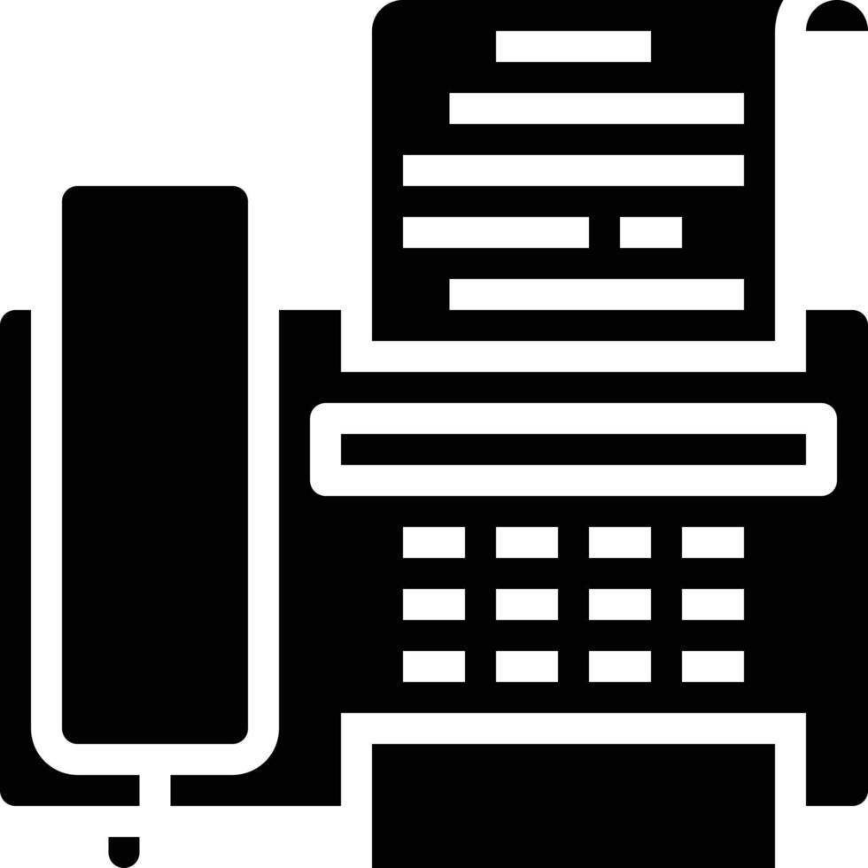 fax telephone message communication - solid icon vector