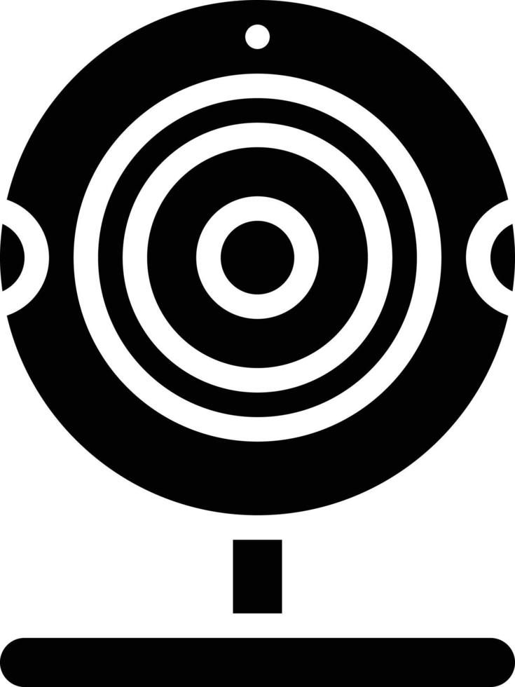 webcam camera communication - solid icon vector