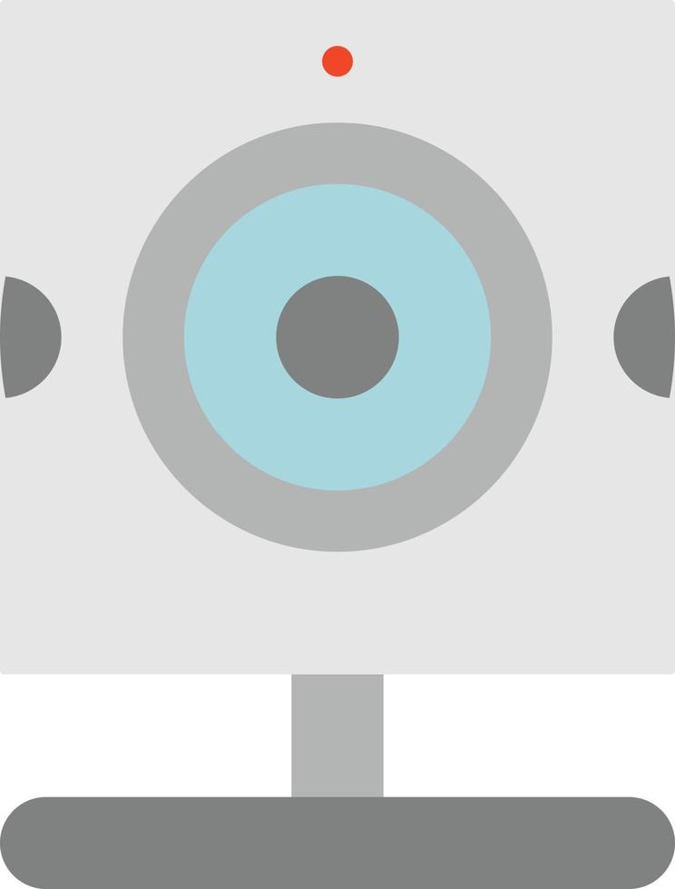 webcam camera communication - flat icon vector