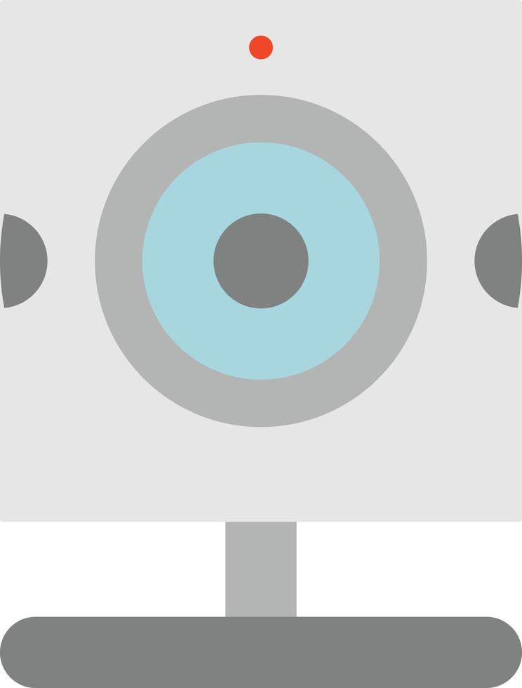 webcam camera communication - flat icon vector