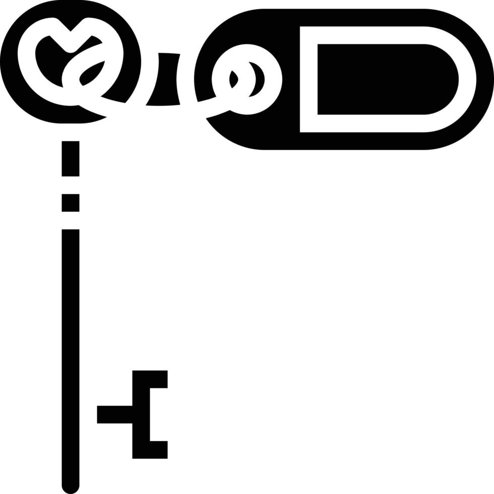 key room hotel - solid icon vector