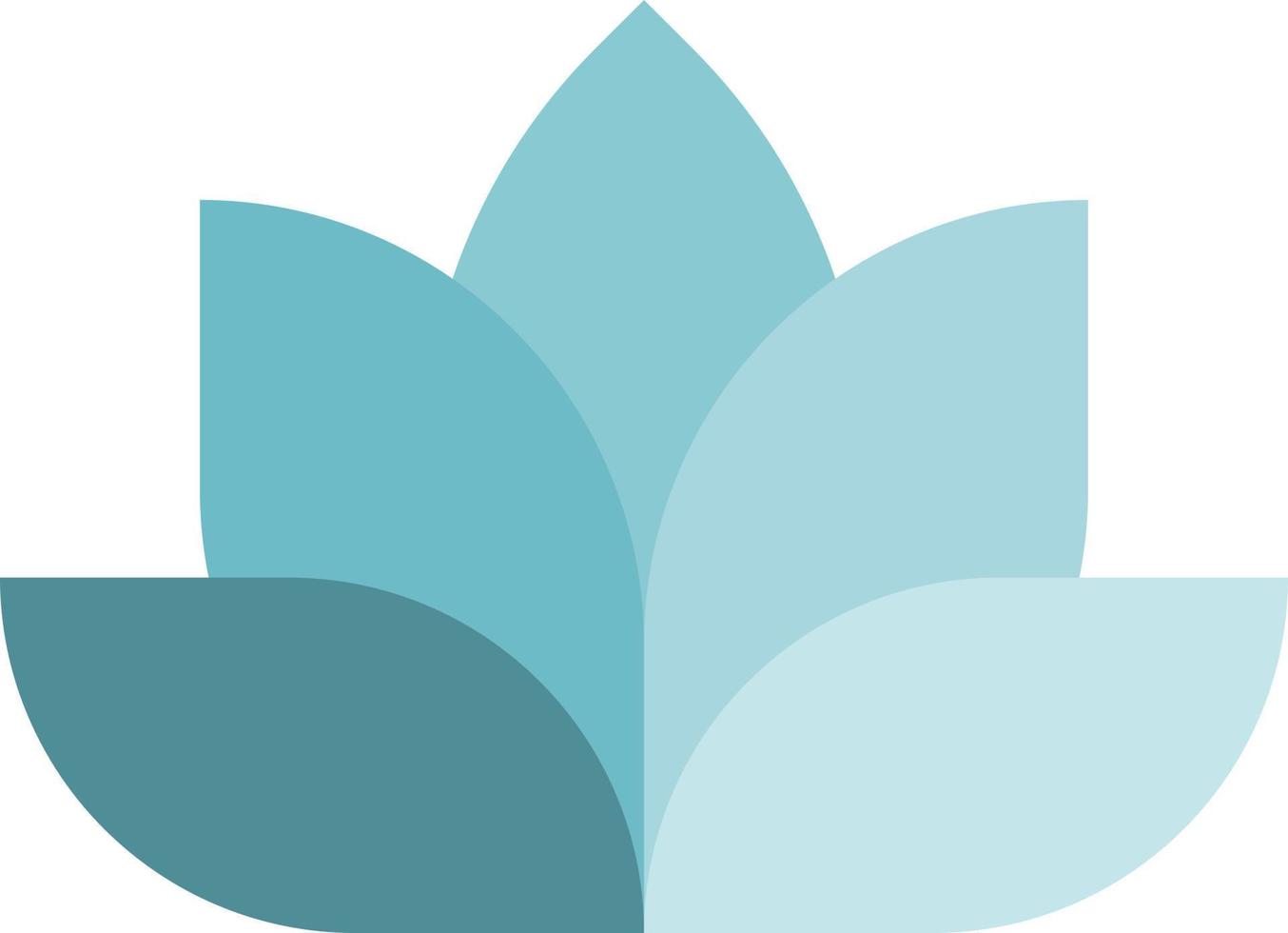 lotus flower spa - flat icon vector