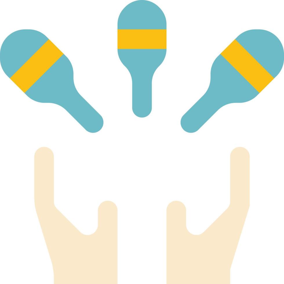 juggling circus show - flat icon vector