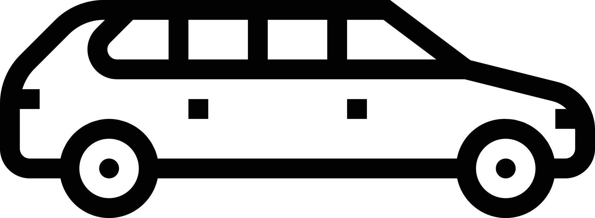 limousine airport transport car service - outline icon vector