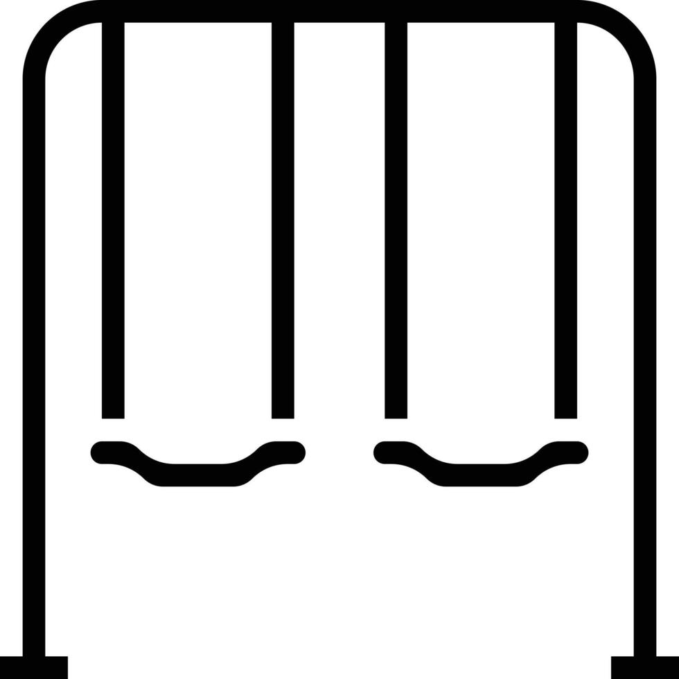 swing park playground - solid icon vector