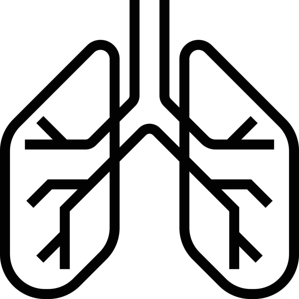 lung organ healthcare medical - outline icon vector