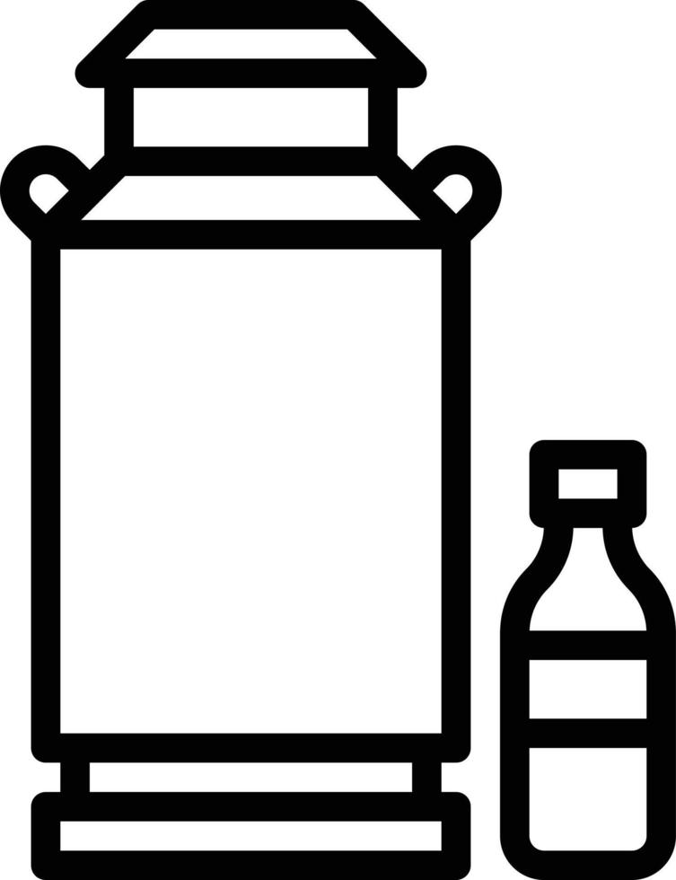 milk beverage product - outline icon vector