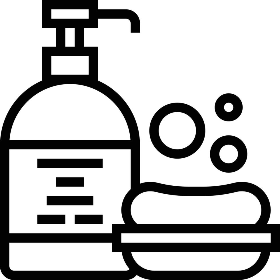 soap liquid beauty - outline icon vector