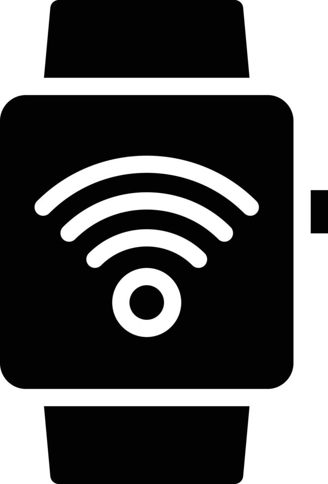 smartwatch technology connectivity - solid icon vector