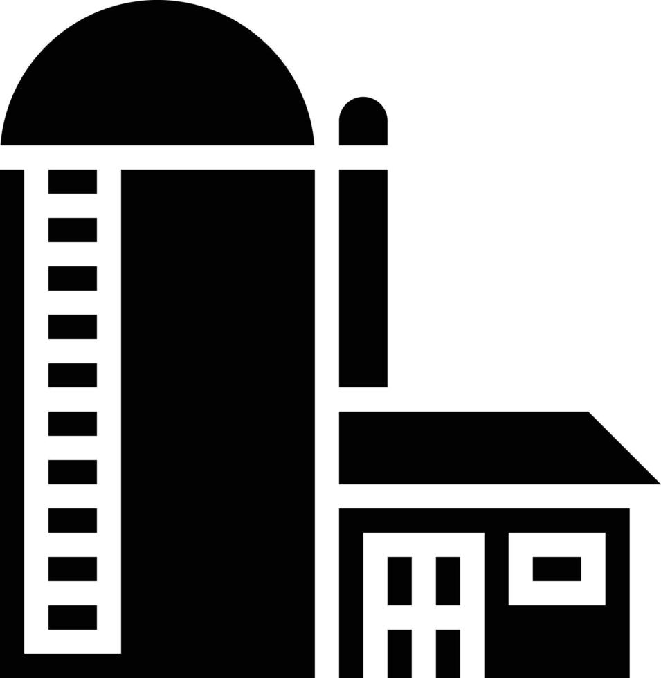 silo harvest farm - solid icon vector