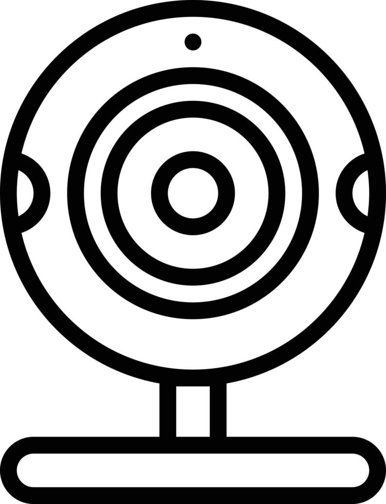 webcam camera communication - outline icon vector