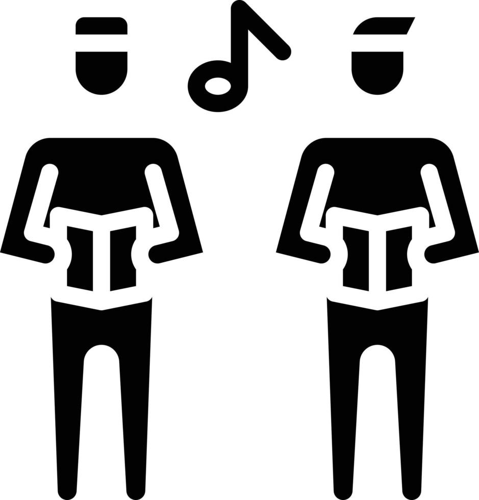 choir music song chorus voice - solid icon vector