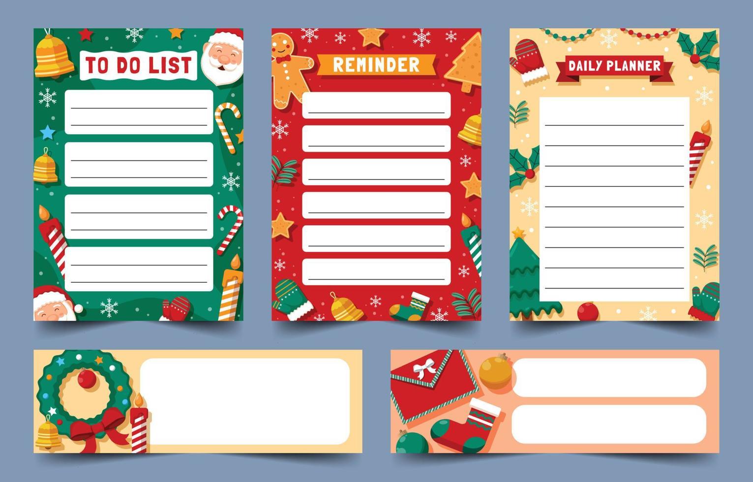 Journal Template of Christmas Theme vector