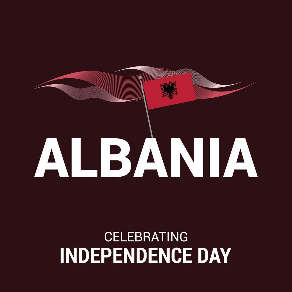 Albania Independence day card design card vector 14014906 Vector Art at