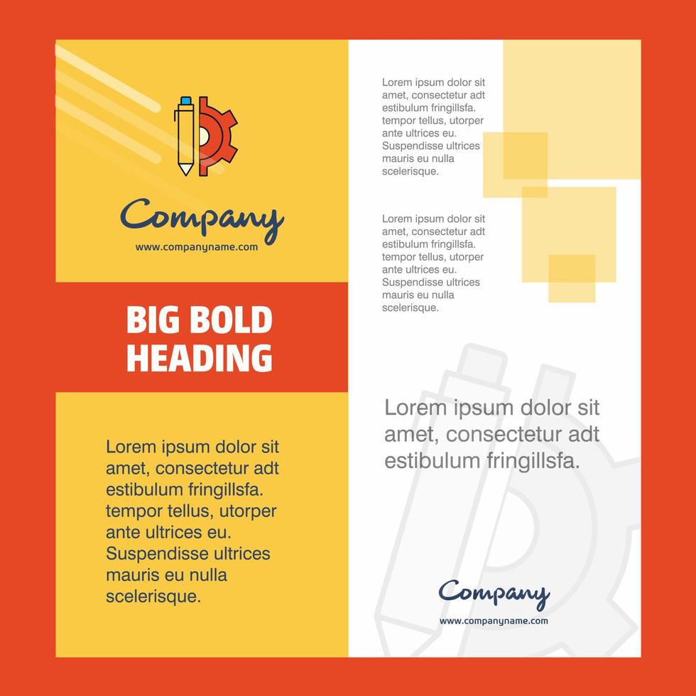 Setting Company Brochure Title Page Design Company profile annual report presentations leaflet Vector Background