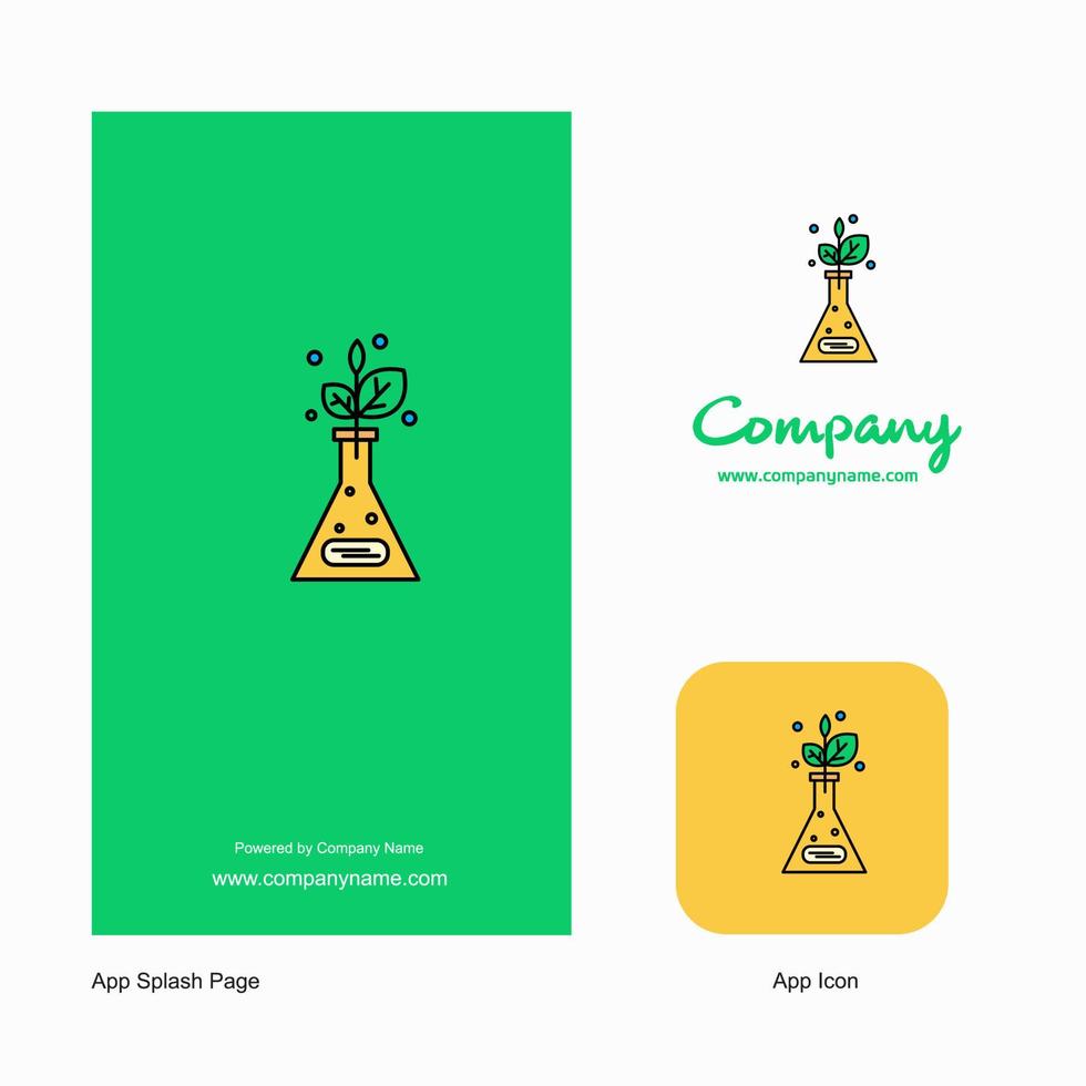 Plant Company Logo App Icon and Splash Page Design Creative Business App Design Elements vector