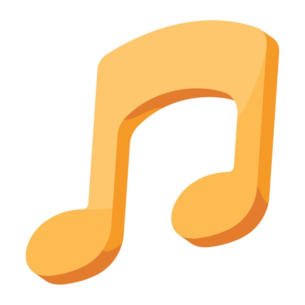 music note isometric vector
