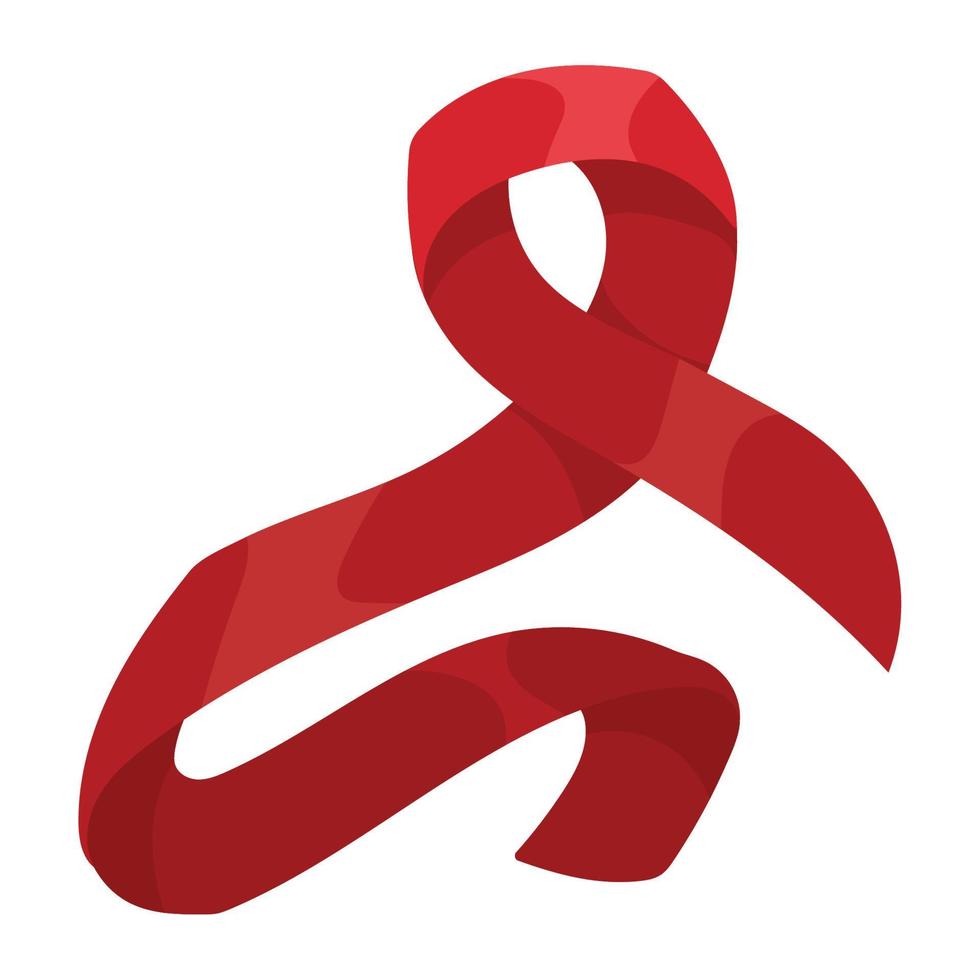 hiv red ribbon campaign vector