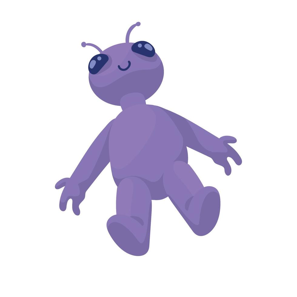 purple alien space creature vector