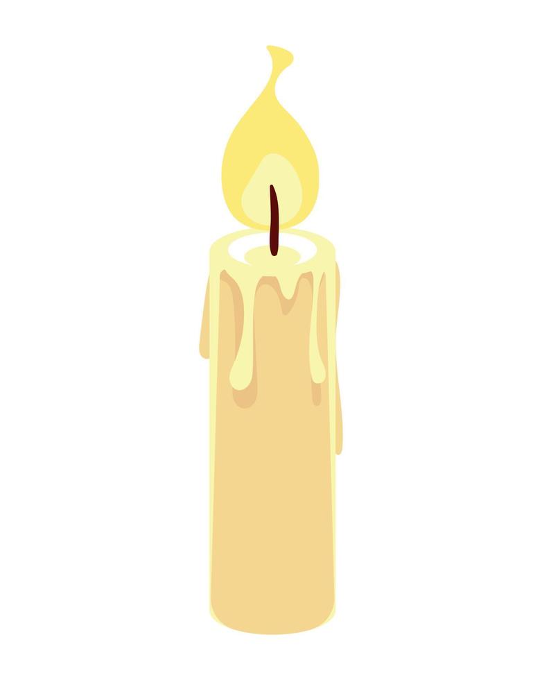 candle wax on fire vector