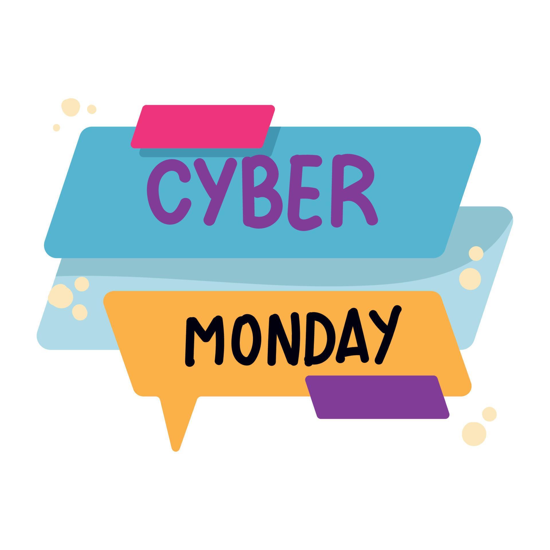 cyber monday in speech bubble 14014986 Vector Art at Vecteezy