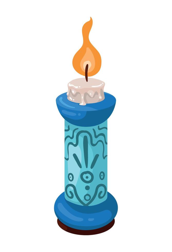 candelabro mexicano con vela vector