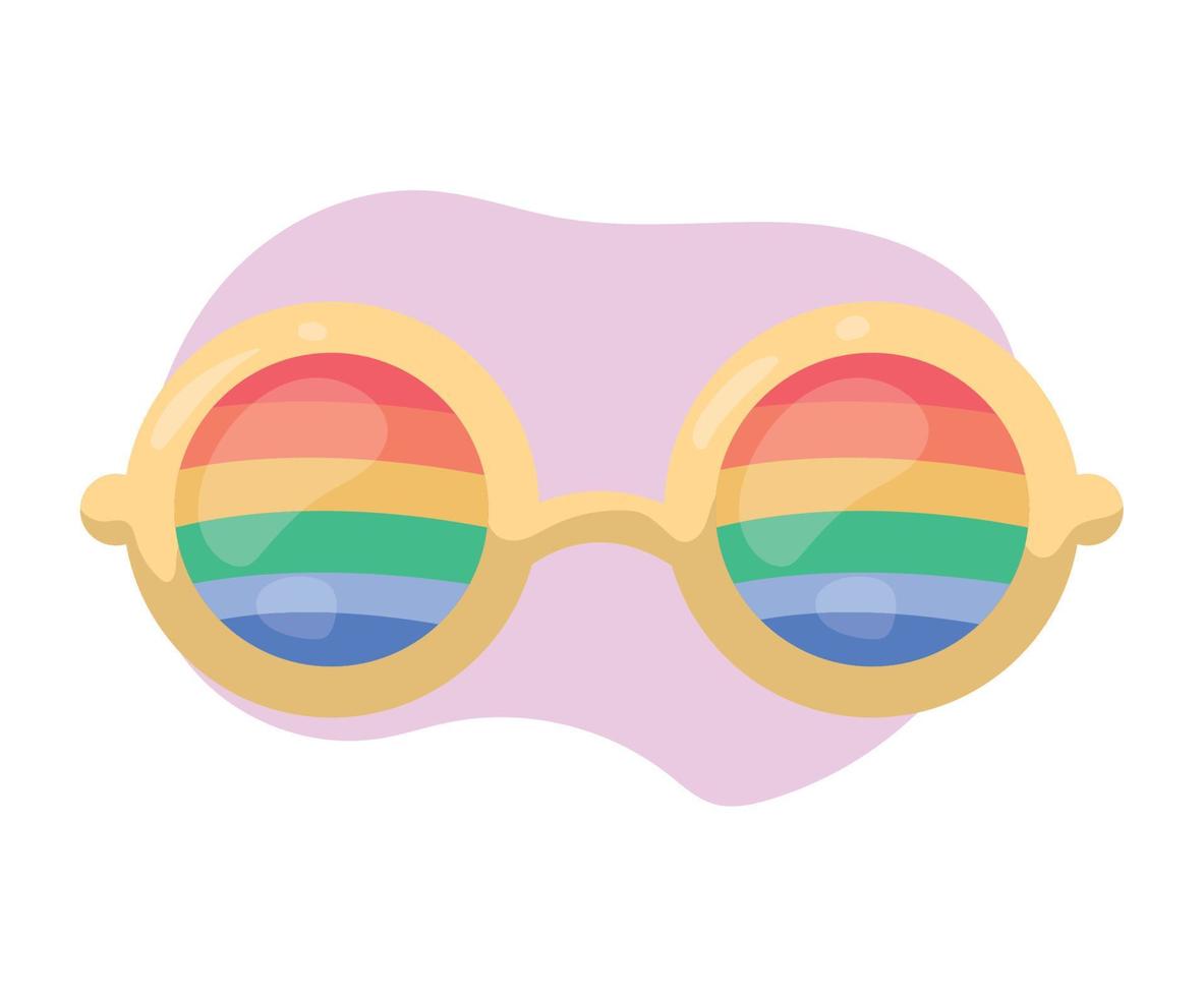 bandera lgbtiq en gafas de sol vector