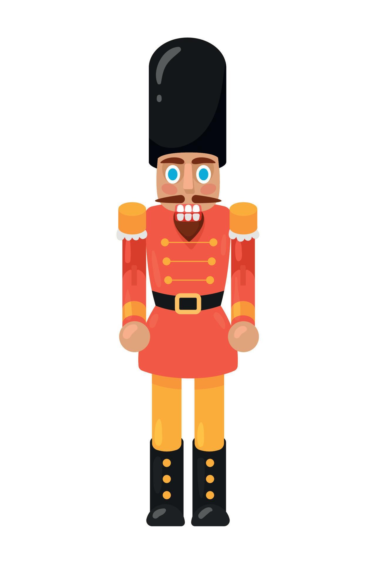 nutcracker soldier with red uniform 14015015 Vector Art at Vecteezy
