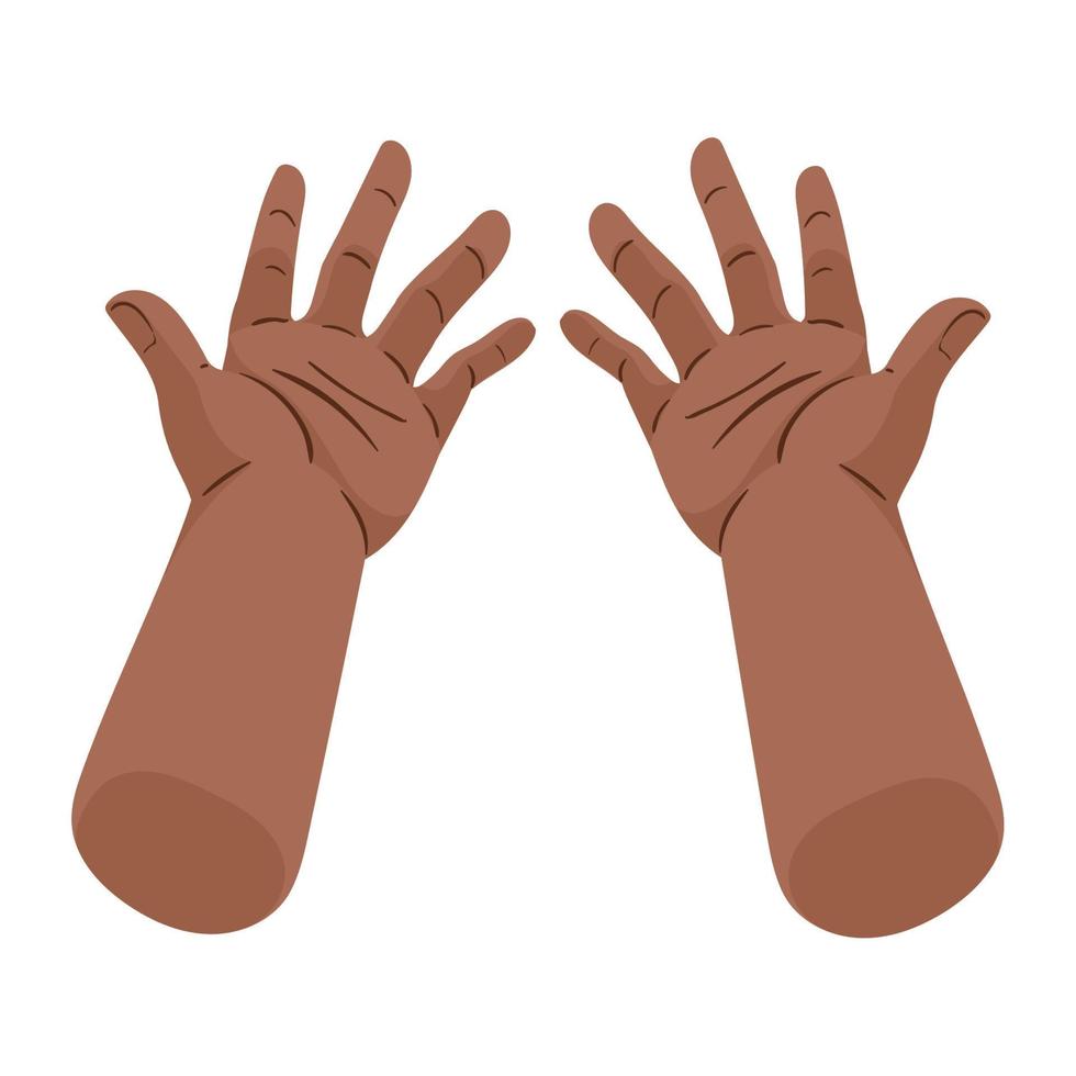 afro hands human receiving vector