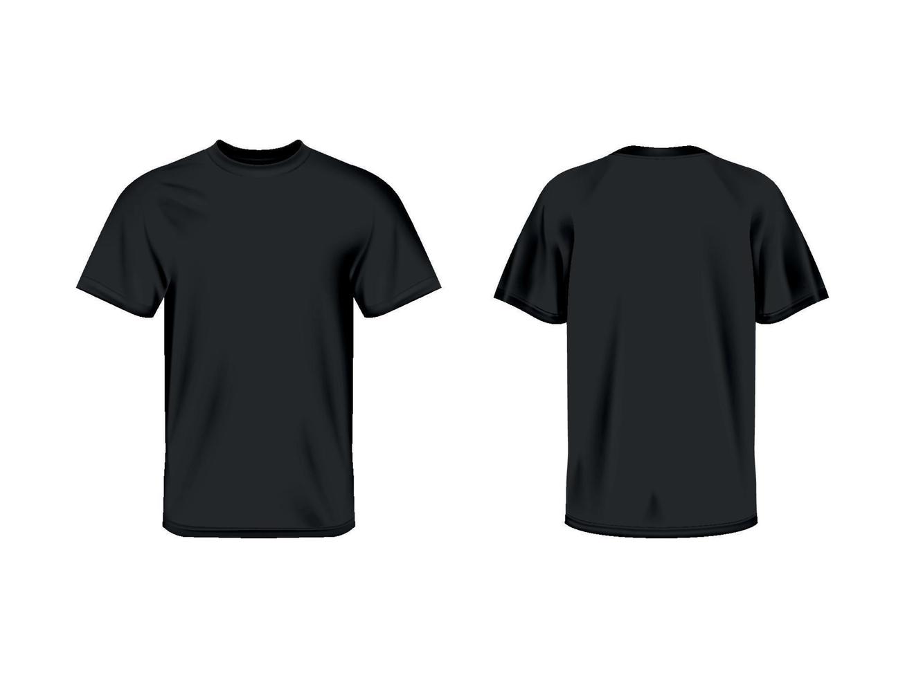 acantilado ético Solo haz maqueta de camiseta negra realista con cuello redondo 14015027 Vector en  Vecteezy