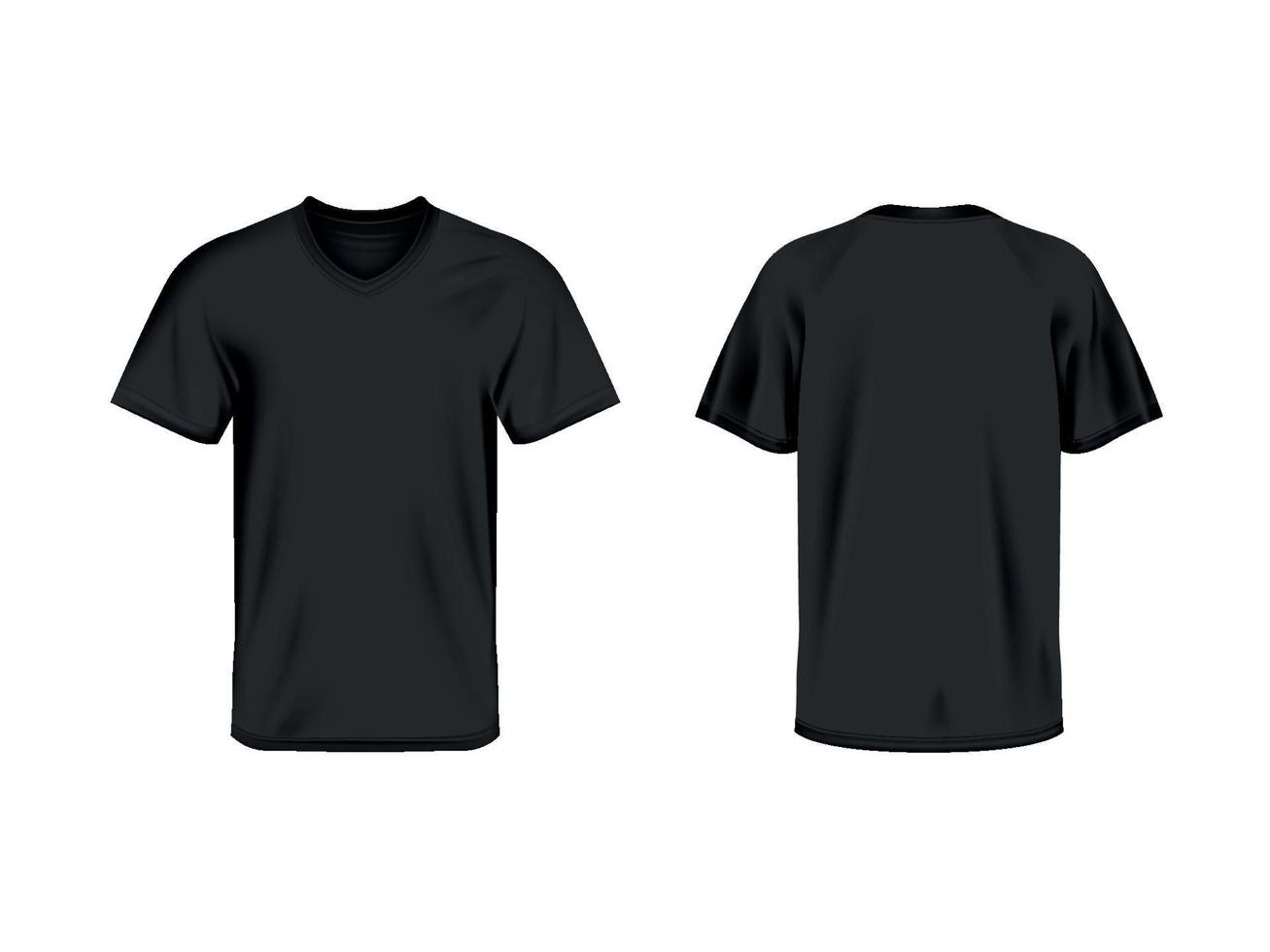 Realistic V Neck T Shirt Mock Up vector