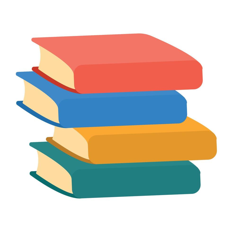 pile text books library vector