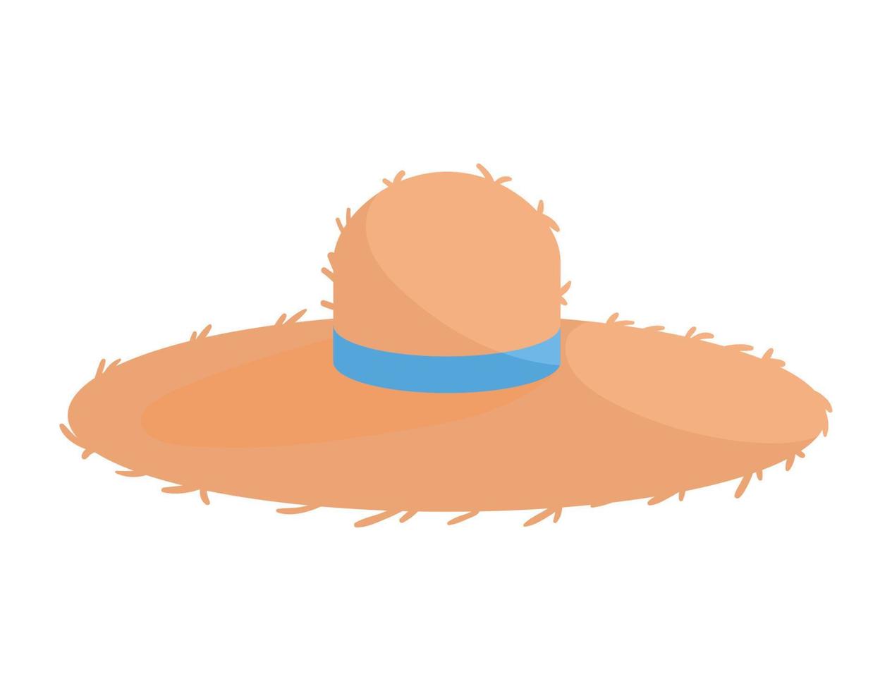 sombrero de paja de jardinero vector