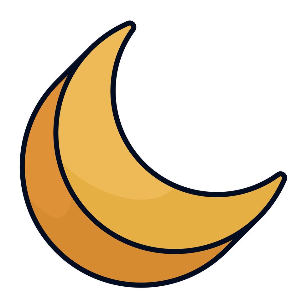 crescent moon retro pop art vector