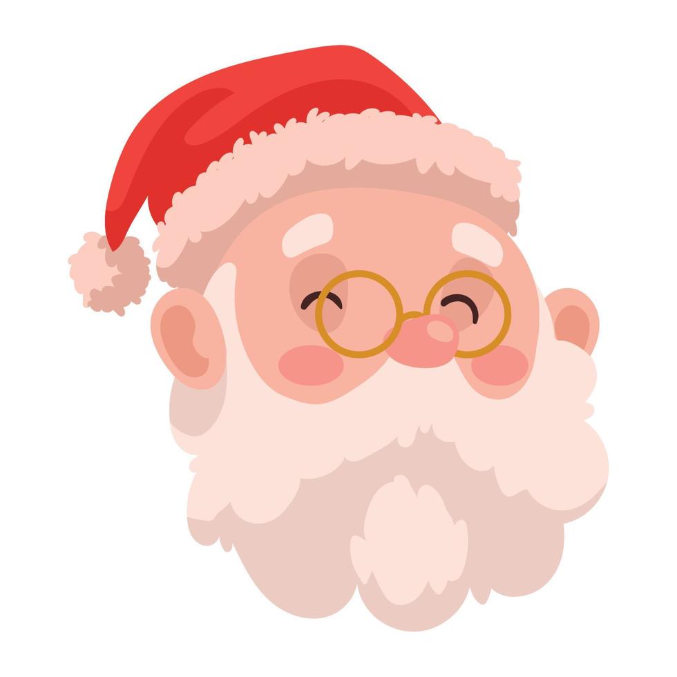 santa claus head vector