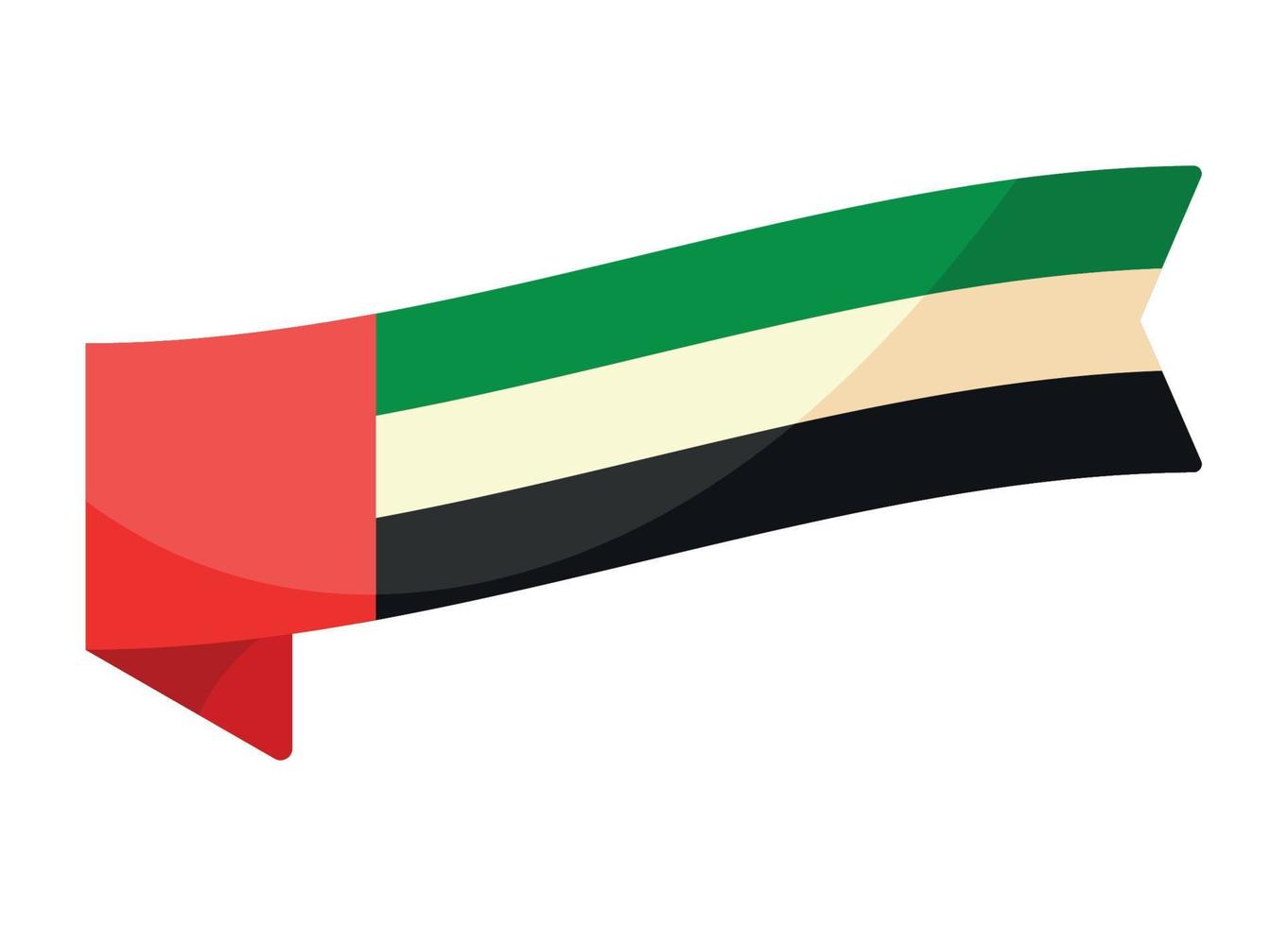 UAE flag emblem vector