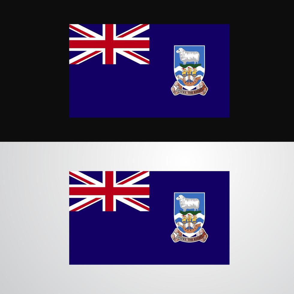 diseño de banner de bandera de islas malvinas vector