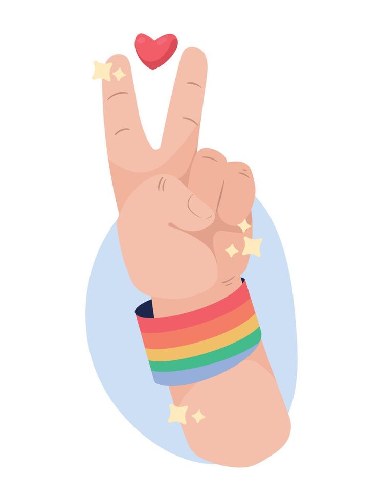 hand with LGBTIQ wristbands vector