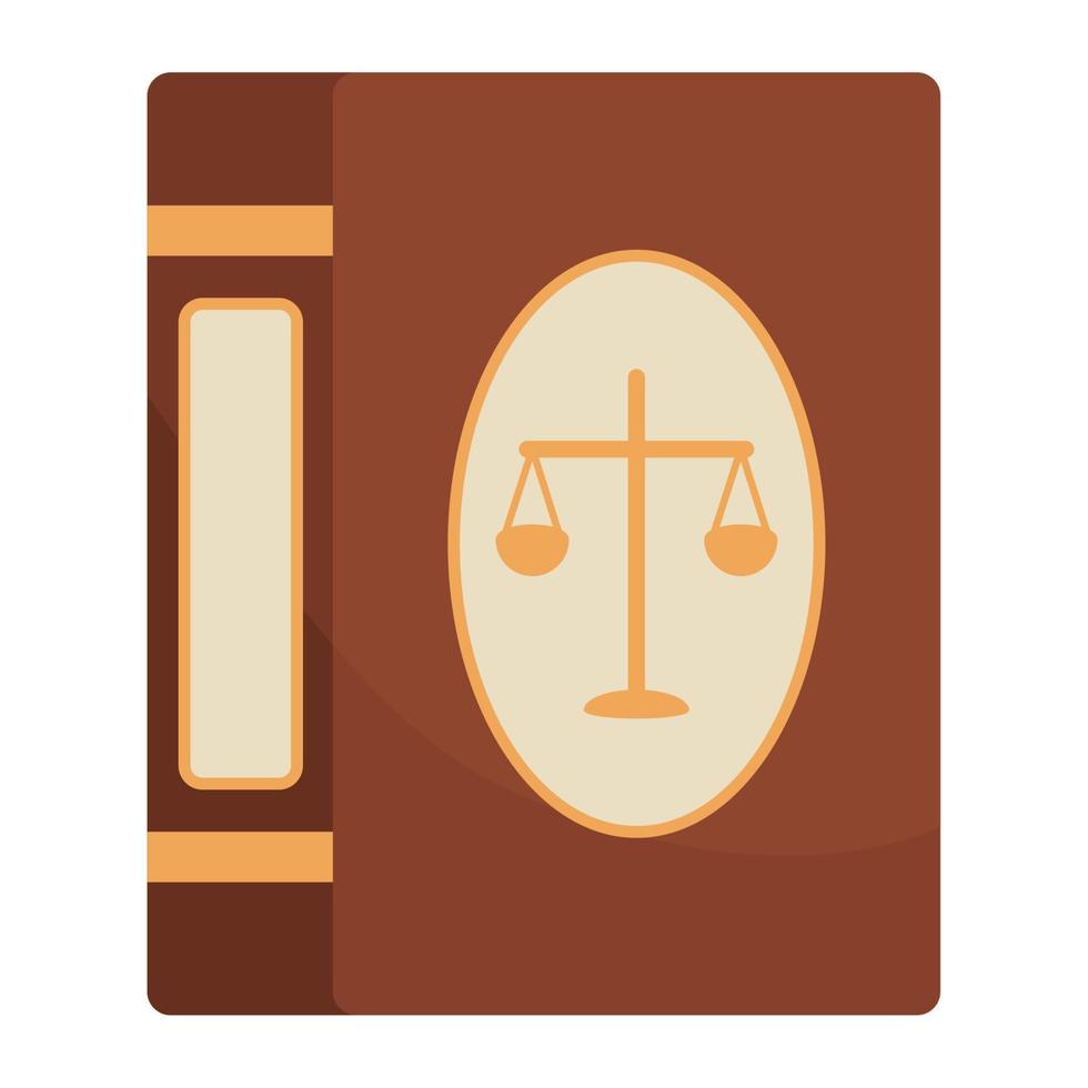 brown law book justice vector