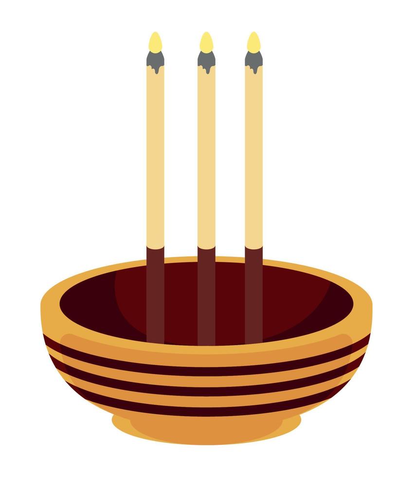 loy krathong candles vector