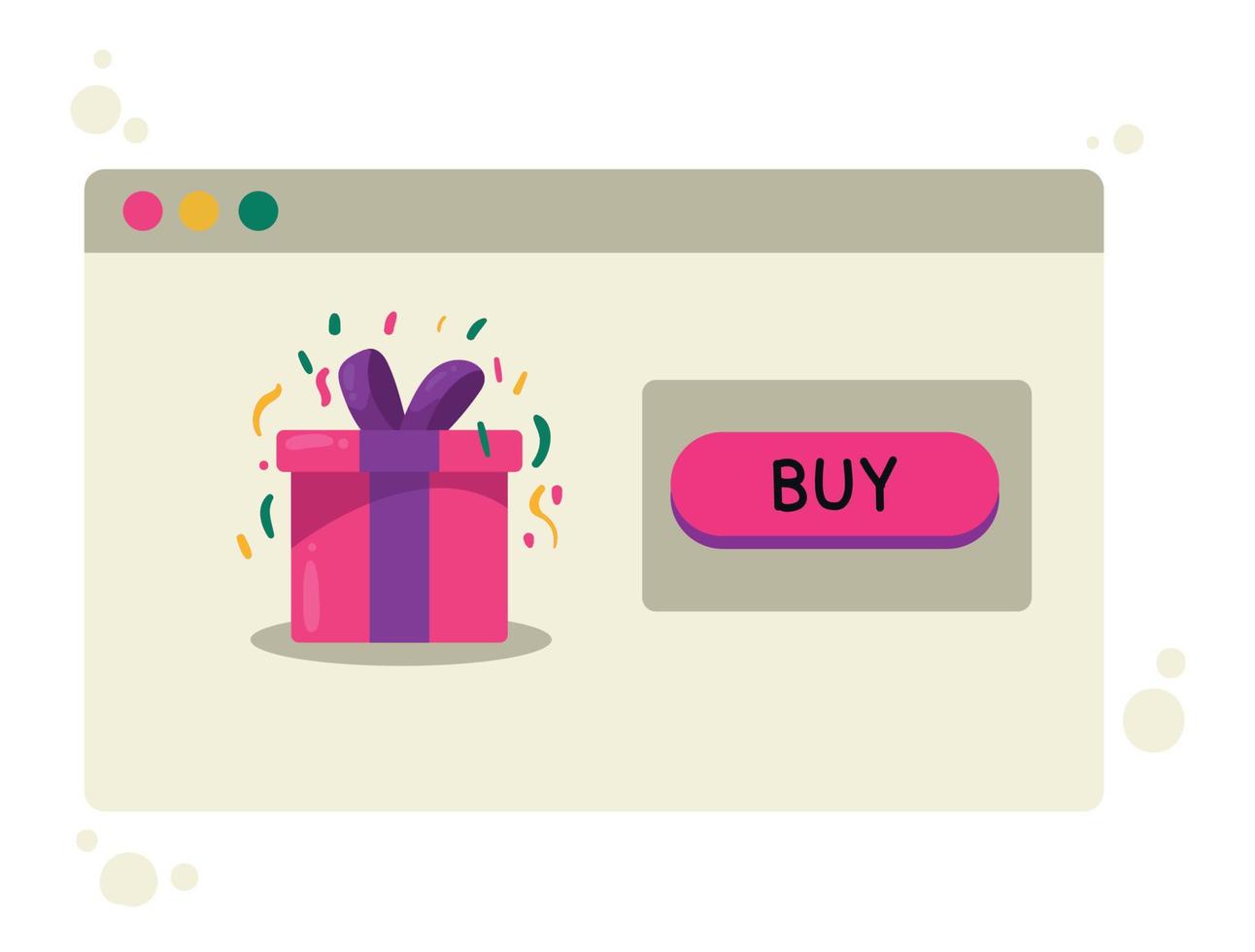 gift in webpage template vector