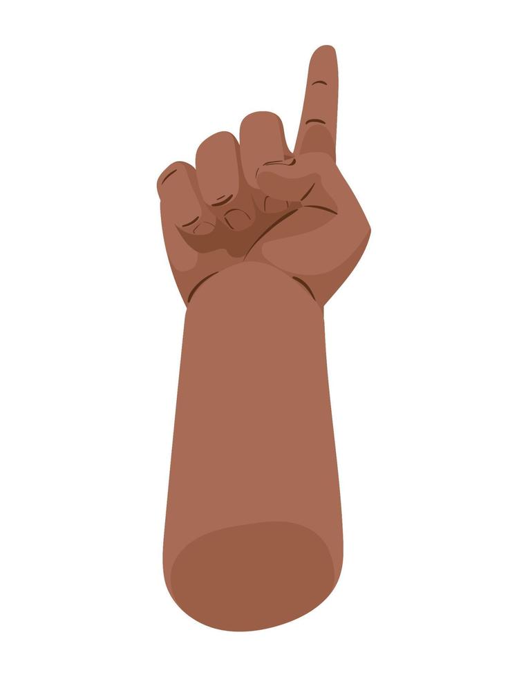 afro hand human indexing vector