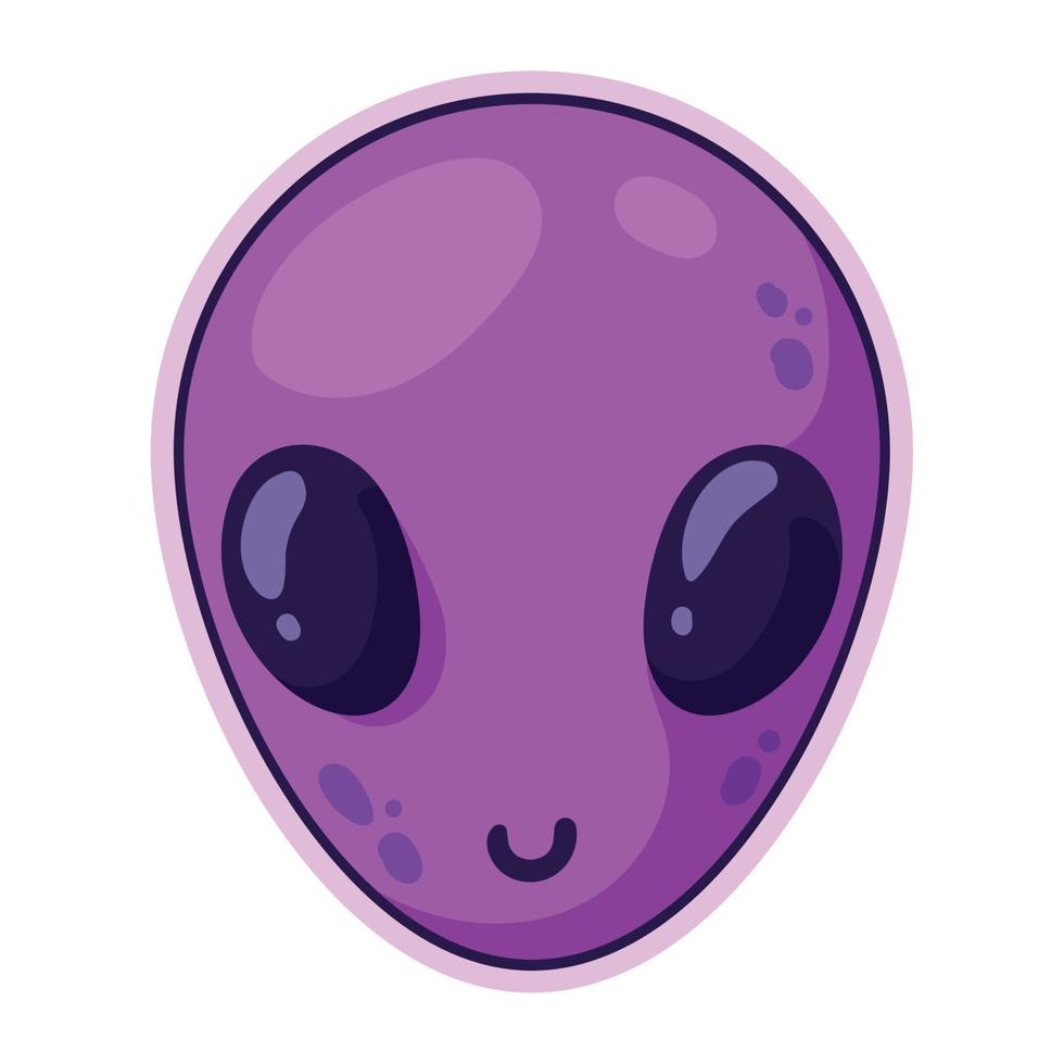 pegatina extraterrestre retro vector