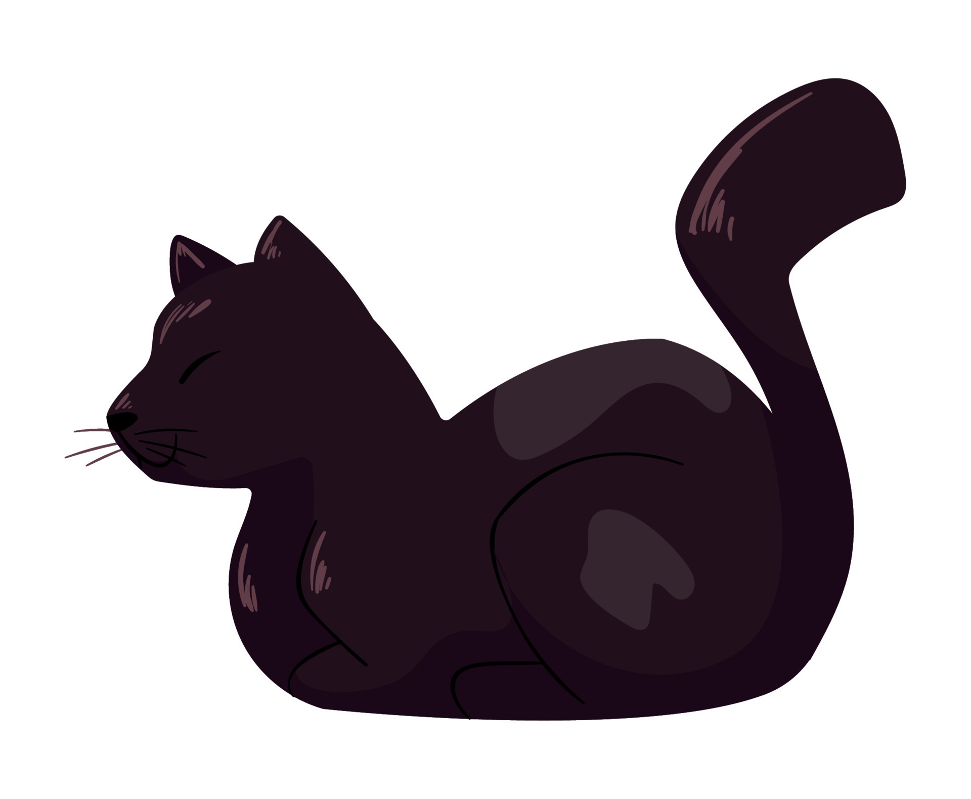 black cat sleeping mascot 14015279 Vector Art at Vecteezy