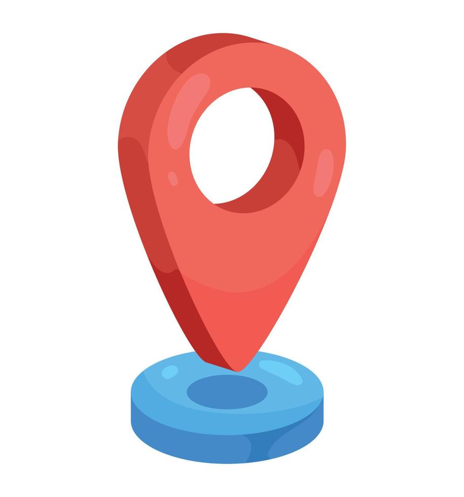 pin location 3d style vector