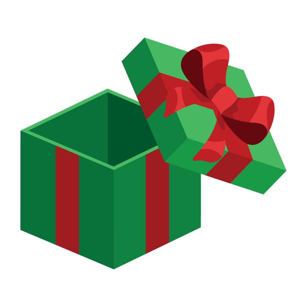green gift box present vector