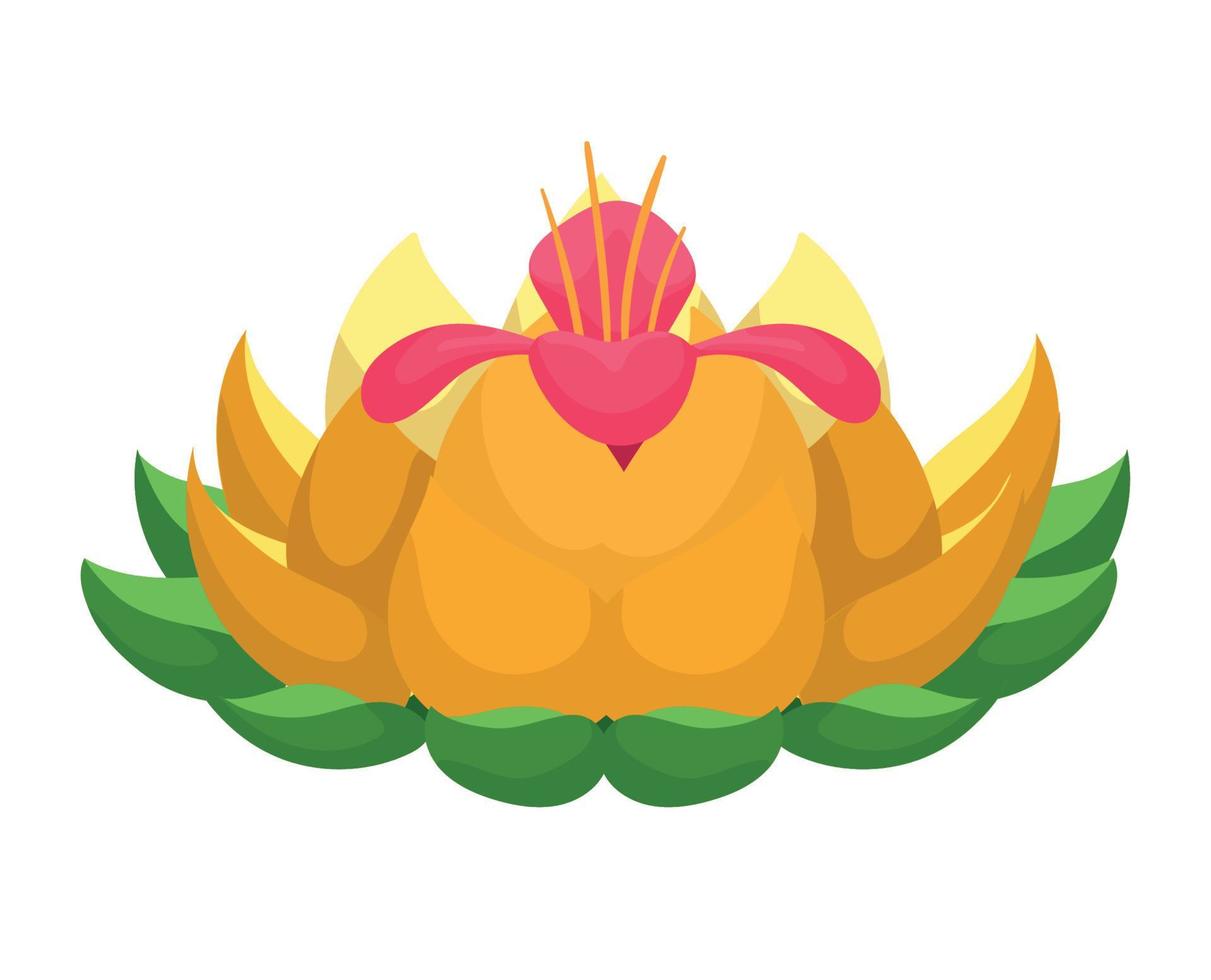 loy krathong floral vector