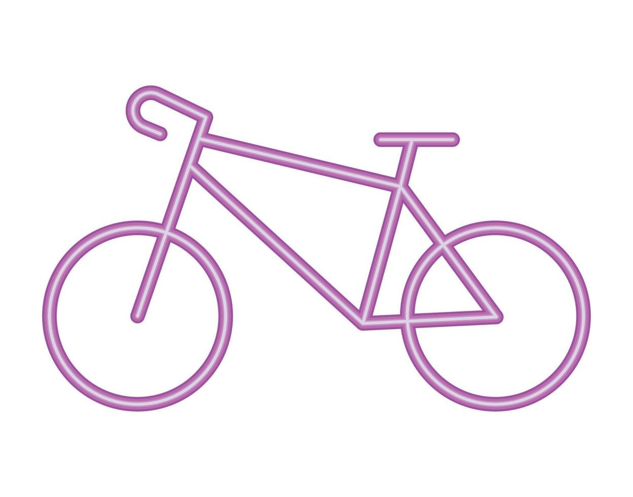 bicycle transport neon light vector