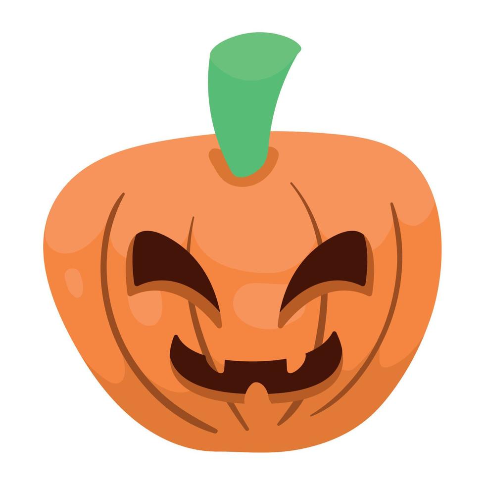 personaje cómico de calabaza de halloween vector